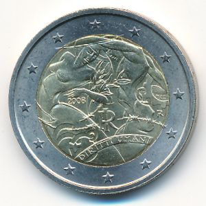 Италия, 2 евро (2008 г.)