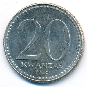 Angola, 20 kwanzas, 1978