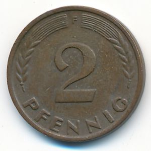 West Germany, 2 pfennig, 1959