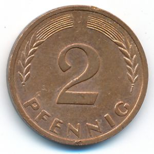 ФРГ, 2 пфеннига (1970 г.)