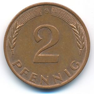 ФРГ, 2 пфеннига (1981 г.)