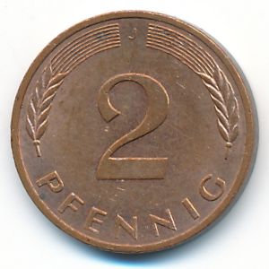 ФРГ, 2 пфеннига (1982 г.)