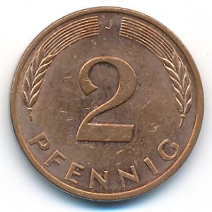 ФРГ, 2 пфеннига (1984 г.)