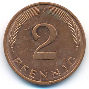 ФРГ, 2 пфеннига (1984 г.)