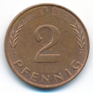 ФРГ, 2 пфеннига (1985 г.)
