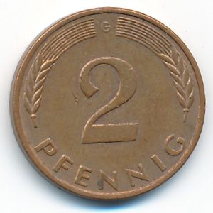 ФРГ, 2 пфеннига (1988 г.)