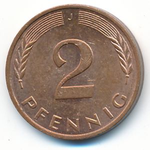 ФРГ, 2 пфеннига (1991 г.)