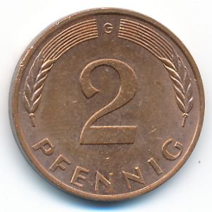 ФРГ, 2 пфеннига (1991 г.)