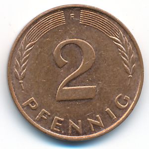 ФРГ, 2 пфеннига (1991 г.)