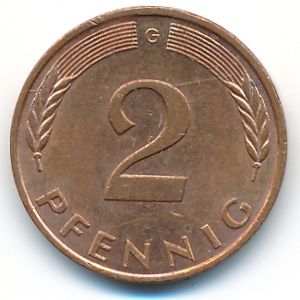 ФРГ, 2 пфеннига (1991 г.)