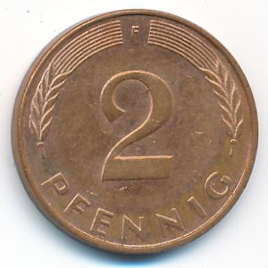 ФРГ, 2 пфеннига (1992 г.)