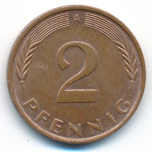 ФРГ, 2 пфеннига (1992 г.)