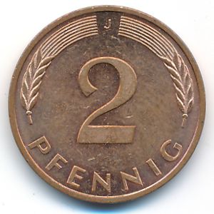 ФРГ, 2 пфеннига (1992 г.)