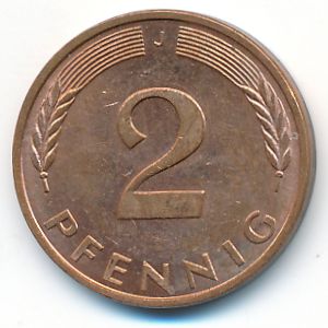 ФРГ, 2 пфеннига (1992 г.)