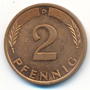 ФРГ, 2 пфеннига (1995 г.)