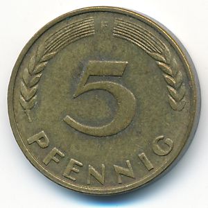 ФРГ, 5 пфеннигов (1966 г.)