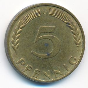 ФРГ, 5 пфеннигов (1969 г.)