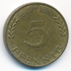 ФРГ, 5 пфеннигов (1971 г.)