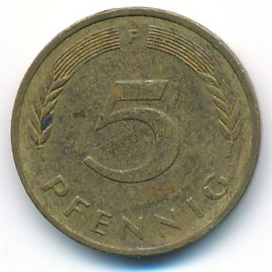 ФРГ, 5 пфеннигов (1977 г.)