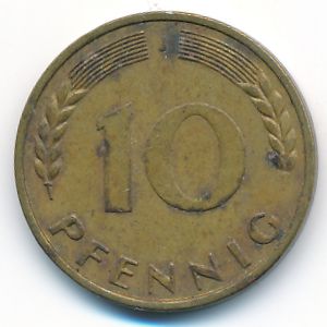 ФРГ, 10 пфеннигов (1966 г.)