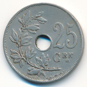 Belgium, 25 centimes, 1927