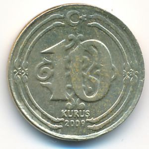Turkey, 10 kurus, 2009