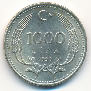 Турция, 1000 лир (1990 г.)