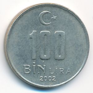 Турция, 100000 лир (2002 г.)