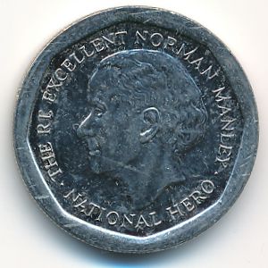 Jamaica, 5 dollars, 1996