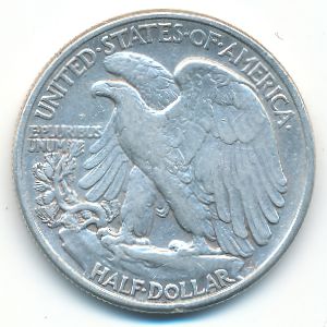 USA, 1/2 dollar, 1945