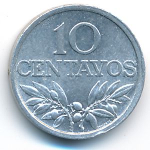Portugal, 10 centavos, 1974