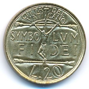 Vatican City, 20 lire, 1993