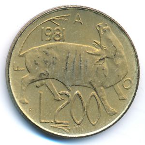 Сан-Марино, 200 лир (1981 г.)
