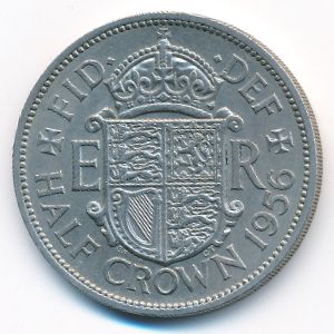 Великобритания, 1/2 кроны (1956 г.)