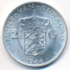 Кюрасао, 2 1/2 гульдена (1944 г.)