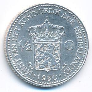 Netherlands, 1/2 gulden, 1930