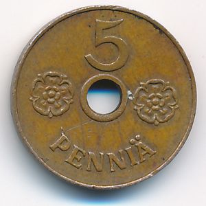 Финляндия, 5 пенни (1941 г.)