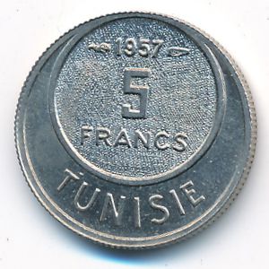 Тунис, 5 франков (1957 г.)