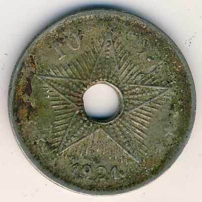 Бельгийское Конго, 10 сентим (1921 г.)