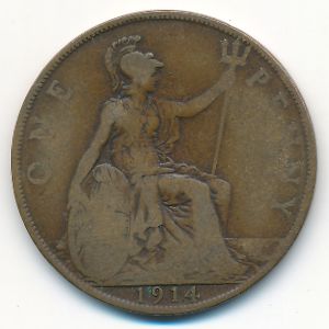 Great Britain, 1 penny, 1914