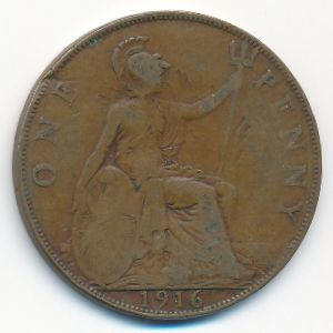 Great Britain, 1 penny, 1916