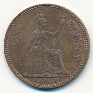 Великобритания, 1 пенни (1962 г.)