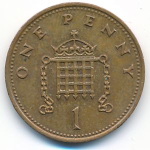 Великобритания, 1 пенни (1986 г.)
