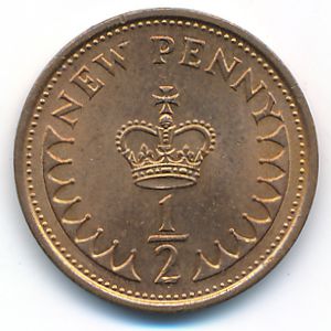 Great Britain, 1/2 new penny, 1980