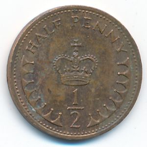 Великобритания, 1/2 пенни (1982 г.)
