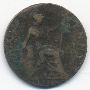 Великобритания, 1/2 пенни (1915 г.)
