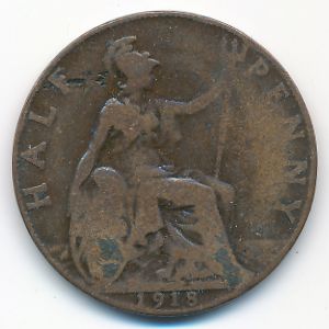 Great Britain, 1/2 penny, 1918