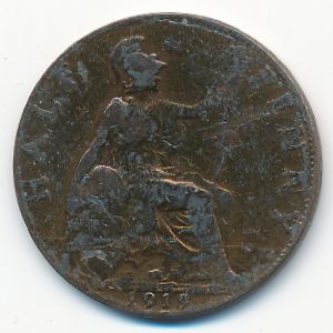 Великобритания, 1/2 пенни (1919 г.)