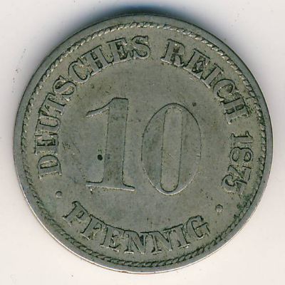 Германия, 10 пфеннигов (1875 г.)