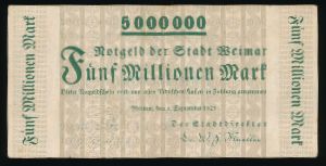 Веймар., 5000000 марок (1923 г.)